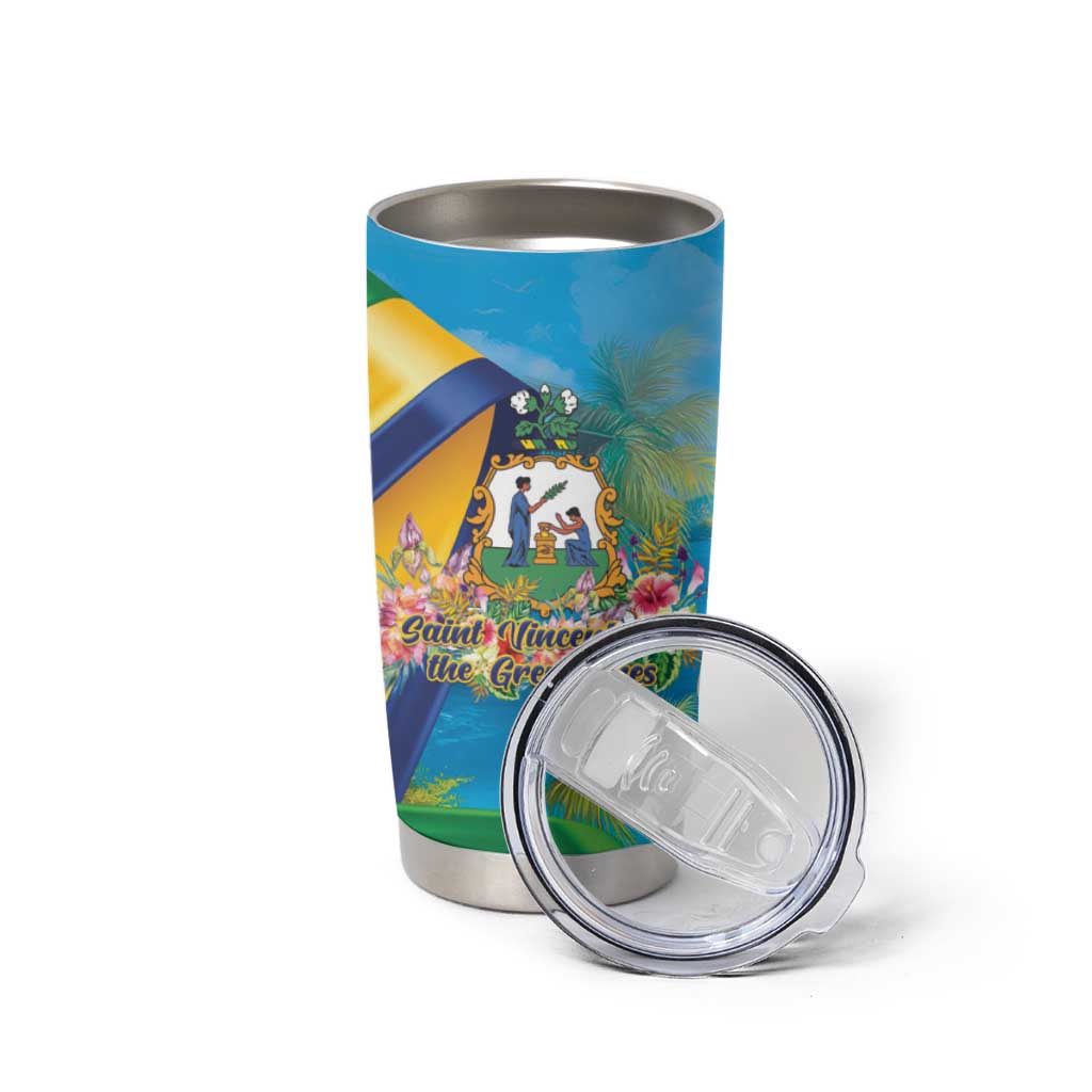 Saint Vincent And The Grenadines Tumbler Cup 46 Years Of Independence - Wonder Print Shop