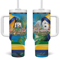 Saint Vincent And The Grenadines Tumbler With Handle 46 Years Of Independence - Wonder Print Shop