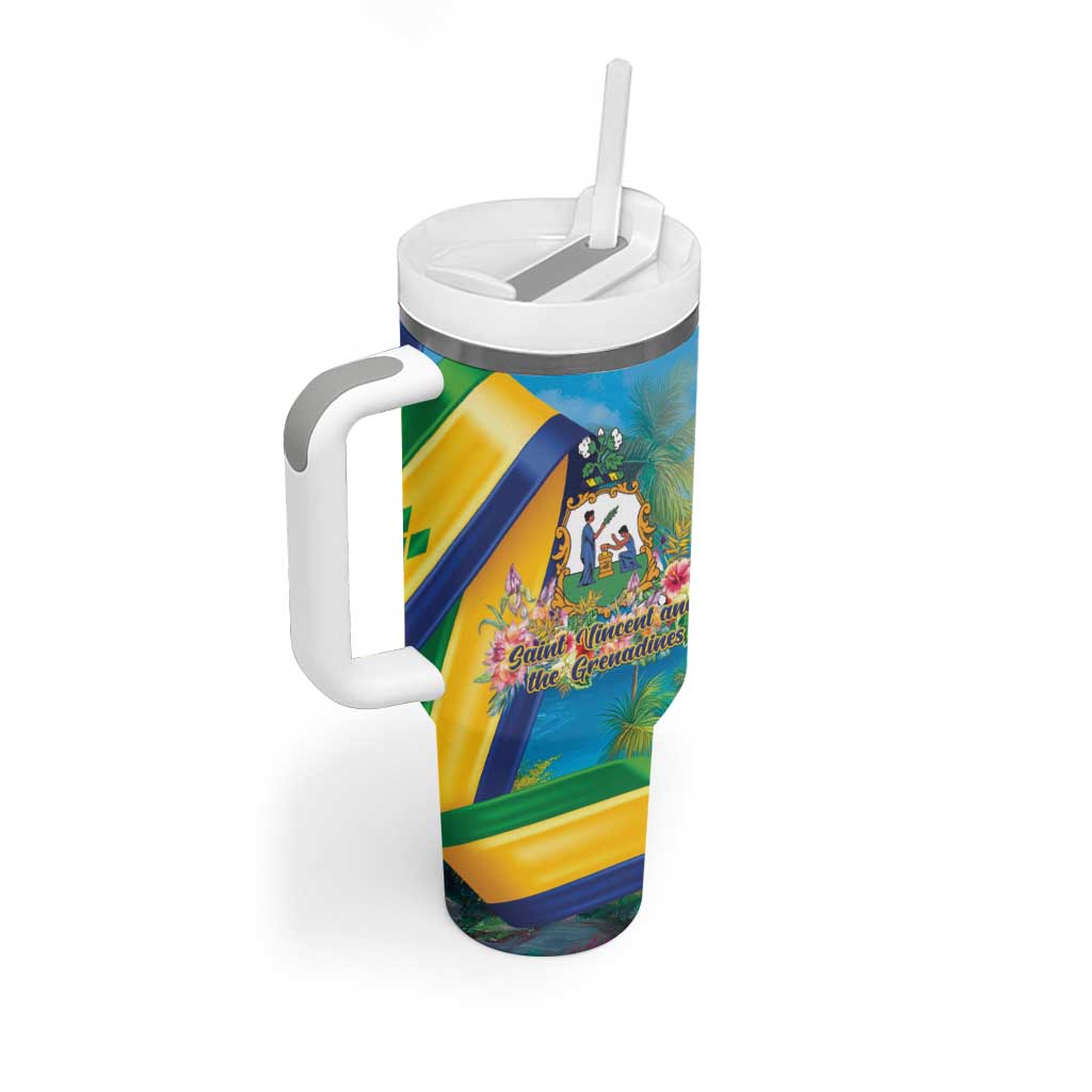 Saint Vincent And The Grenadines Tumbler With Handle 46 Years Of Independence - Wonder Print Shop