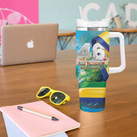 Saint Vincent And The Grenadines Tumbler With Handle 46 Years Of Independence - Wonder Print Shop