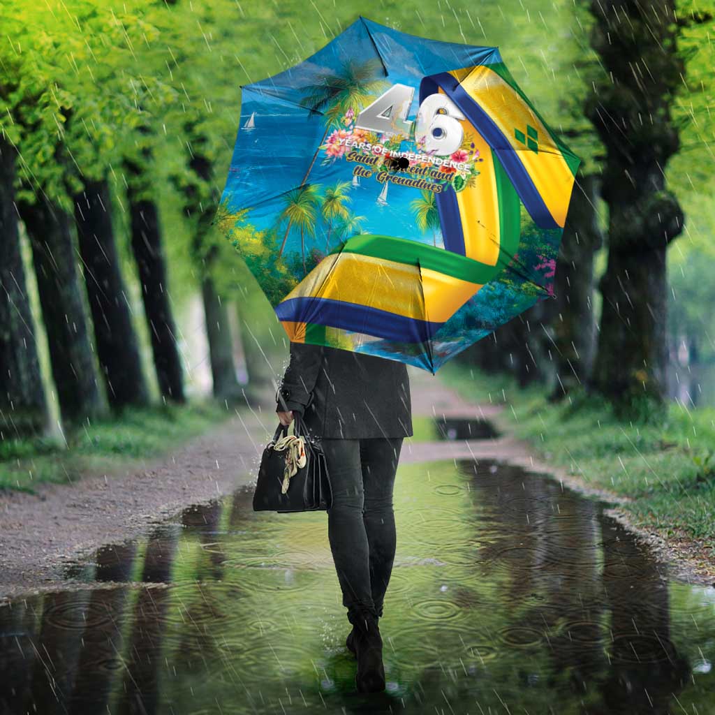Saint Vincent And The Grenadines Umbrella 46 Years Of Independence - Wonder Print Shop