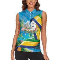 Saint Vincent And The Grenadines Women Sleeveless Polo Shirt 46 Years Of Independence - Wonder Print Shop