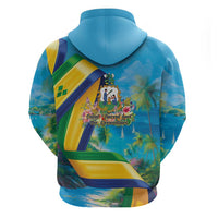 Saint Vincent And The Grenadines Zip Hoodie 46 Years Of Independence - Wonder Print Shop