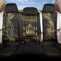 Saint Vincent And The Grenadines 1979 Back Car Seat Cover Gold Tropical Leaves And Coat Of Arms - Wonder Print Shop