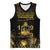 Saint Vincent And The Grenadines 1979 Basketball Jersey Gold Tropical Leaves And Coat Of Arms - Wonder Print Shop
