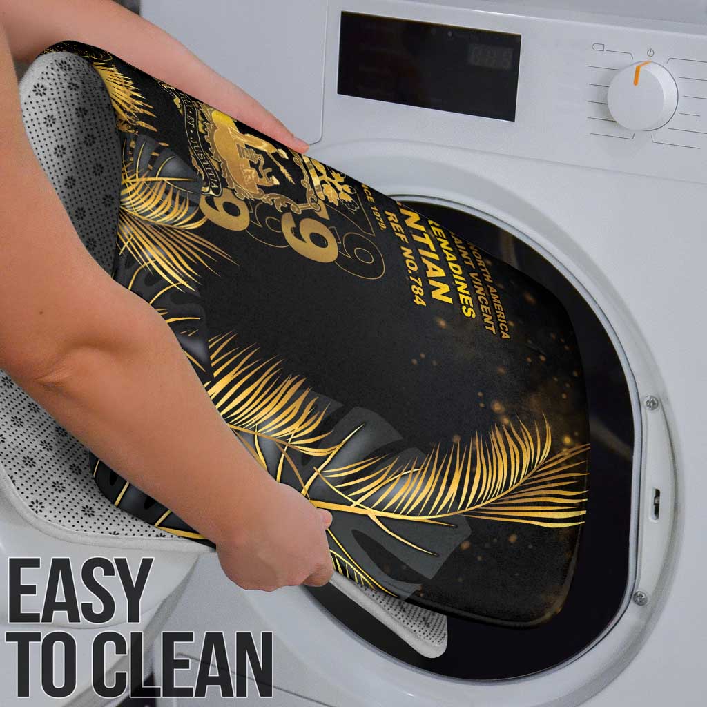 Saint Vincent And The Grenadines 1979 Bathroom Set Gold Tropical Leaves And Coat Of Arms - Wonder Print Shop