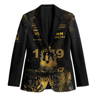 Saint Vincent And The Grenadines 1979 Blazer Gold Tropical Leaves And Coat Of Arms - Wonder Print Shop