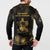 Saint Vincent And The Grenadines 1979 Button Sweatshirt Gold Tropical Leaves And Coat Of Arms - Wonder Print Shop