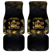 Saint Vincent And The Grenadines 1979 Car Mats Gold Tropical Leaves And Coat Of Arms - Wonder Print Shop