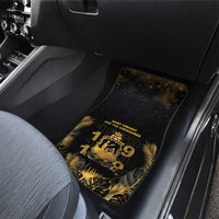 Saint Vincent And The Grenadines 1979 Car Mats Gold Tropical Leaves And Coat Of Arms - Wonder Print Shop