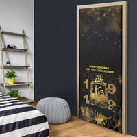 Saint Vincent And The Grenadines 1979 Door Cover Gold Tropical Leaves And Coat Of Arms - Wonder Print Shop