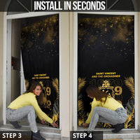 Saint Vincent And The Grenadines 1979 Door Cover Gold Tropical Leaves And Coat Of Arms - Wonder Print Shop