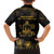 Saint Vincent And The Grenadines 1979 Family Matching Long Sleeve Bodycon Dress and Hawaiian Shirt Gold Tropical Leaves And Coat Of Arms - Wonder Print Shop