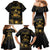 Saint Vincent And The Grenadines 1979 Family Matching Mermaid Dress and Hawaiian Shirt Gold Tropical Leaves And Coat Of Arms - Wonder Print Shop