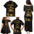Saint Vincent And The Grenadines 1979 Family Matching Puletasi and Hawaiian Shirt Gold Tropical Leaves And Coat Of Arms - Wonder Print Shop