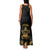 Saint Vincent And The Grenadines 1979 Family Matching Tank Maxi Dress and Hawaiian Shirt Gold Tropical Leaves And Coat Of Arms - Wonder Print Shop
