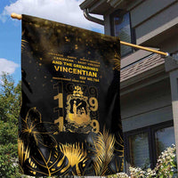Saint Vincent And The Grenadines 1979 Garden Flag Gold Tropical Leaves And Coat Of Arms - Wonder Print Shop