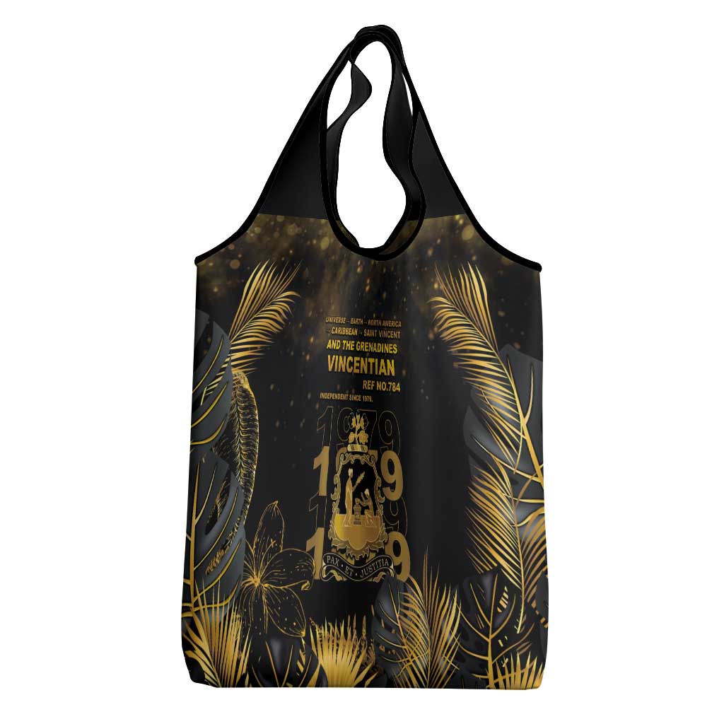 Saint Vincent And The Grenadines 1979 Grocery Bag Gold Tropical Leaves And Coat Of Arms - Wonder Print Shop