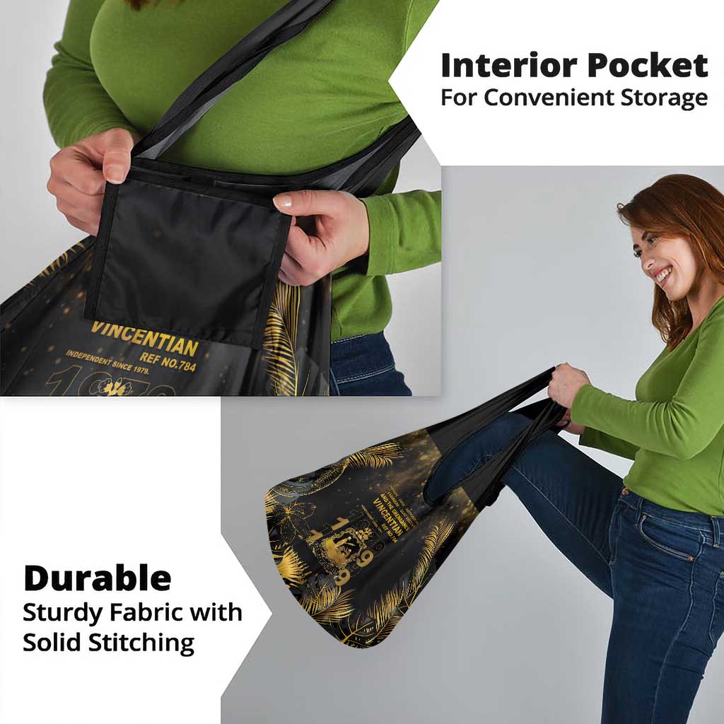 Saint Vincent And The Grenadines 1979 Grocery Bag Gold Tropical Leaves And Coat Of Arms - Wonder Print Shop