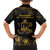 Saint Vincent And The Grenadines 1979 Kid Hawaiian Shirt Gold Tropical Leaves And Coat Of Arms - Wonder Print Shop
