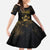 Saint Vincent And The Grenadines 1979 Kid Short Sleeve Dress Gold Tropical Leaves And Coat Of Arms - Wonder Print Shop