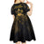 Saint Vincent And The Grenadines 1979 Kid Short Sleeve Dress Gold Tropical Leaves And Coat Of Arms - Wonder Print Shop