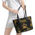 Saint Vincent And The Grenadines 1979 Leather Tote Bag Gold Tropical Leaves And Coat Of Arms - Wonder Print Shop