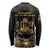 Saint Vincent And The Grenadines 1979 Long Sleeve Shirt Gold Tropical Leaves And Coat Of Arms - Wonder Print Shop
