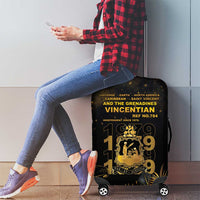 Saint Vincent And The Grenadines 1979 Luggage Cover Gold Tropical Leaves And Coat Of Arms - Wonder Print Shop
