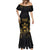 Saint Vincent And The Grenadines 1979 Mermaid Dress Gold Tropical Leaves And Coat Of Arms - Wonder Print Shop