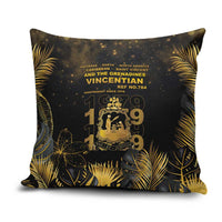 Saint Vincent And The Grenadines 1979 Pillow Cover Gold Tropical Leaves And Coat Of Arms - Wonder Print Shop