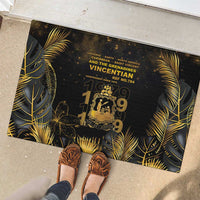 Saint Vincent And The Grenadines 1979 Rubber Doormat Gold Tropical Leaves And Coat Of Arms - Wonder Print Shop
