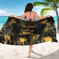 Saint Vincent And The Grenadines 1979 Sarong Gold Tropical Leaves And Coat Of Arms - Wonder Print Shop