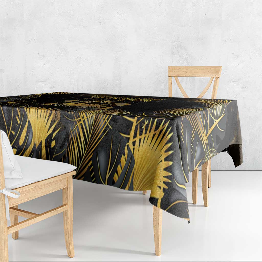 Saint Vincent And The Grenadines 1979 Tablecloth Gold Tropical Leaves And Coat Of Arms - Wonder Print Shop