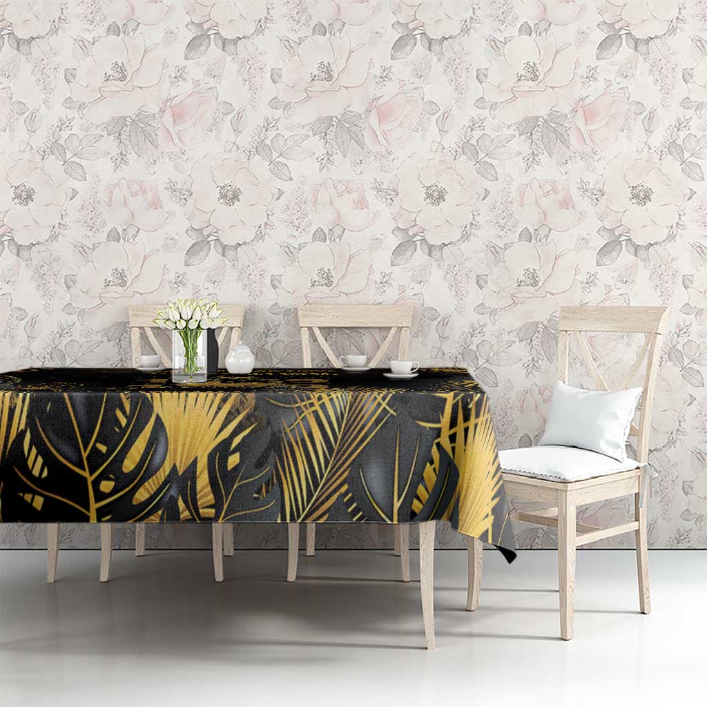 Saint Vincent And The Grenadines 1979 Tablecloth Gold Tropical Leaves And Coat Of Arms - Wonder Print Shop