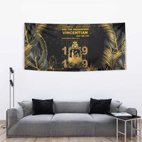 Saint Vincent And The Grenadines 1979 Tapestry Gold Tropical Leaves And Coat Of Arms - Wonder Print Shop