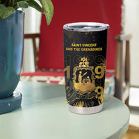 Saint Vincent And The Grenadines 1979 Tumbler Cup Gold Tropical Leaves And Coat Of Arms - Wonder Print Shop