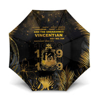 Saint Vincent And The Grenadines 1979 Umbrella Gold Tropical Leaves And Coat Of Arms - Wonder Print Shop
