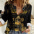 Saint Vincent And The Grenadines 1979 Women Casual Shirt Gold Tropical Leaves And Coat Of Arms - Wonder Print Shop