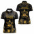 Saint Vincent And The Grenadines 1979 Women Polo Shirt Gold Tropical Leaves And Coat Of Arms - Wonder Print Shop