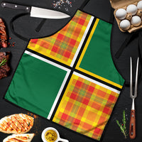 Dominica Creole Day Apron Coat Of Arms Madras Plaid Pattern