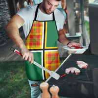 Dominica Creole Day Apron Coat Of Arms Madras Plaid Pattern