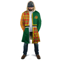 Dominica Creole Day Cloak Coat Of Arms Madras Plaid Pattern