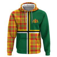 Dominica Creole Day Hoodie Coat Of Arms Madras Plaid Pattern