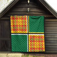 Dominica Creole Day Quilt Coat Of Arms Madras Plaid Pattern