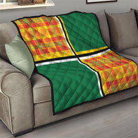 Dominica Creole Day Quilt Coat Of Arms Madras Plaid Pattern