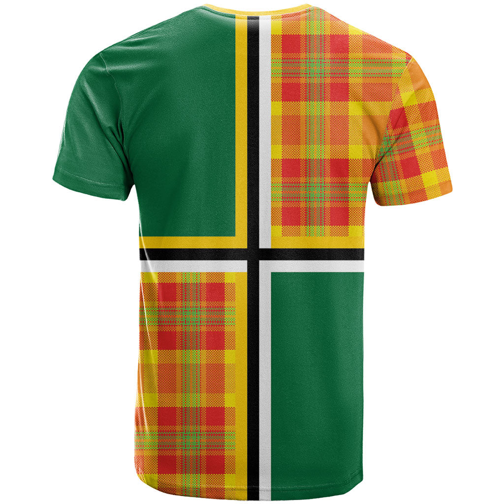 Dominica Creole Day T Shirt Coat Of Arms Madras Plaid Pattern
