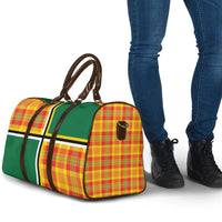 Dominica Creole Day Travel Bag Coat Of Arms Madras Plaid Pattern