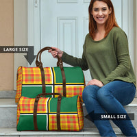 Dominica Creole Day Travel Bag Coat Of Arms Madras Plaid Pattern