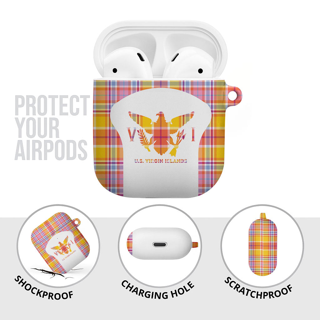 US Virgin Islands AirPods Case Eagle Madras Pattern